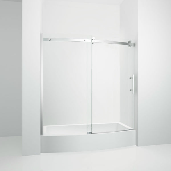 Frameless Curved Bathtub Shower Doors