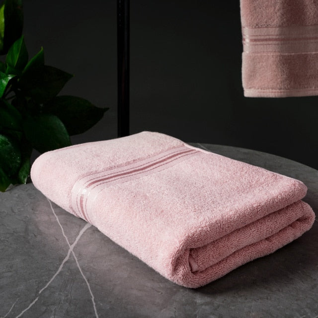 100% Cotton Bath Towel Set Absorbent Adult Bath Towels